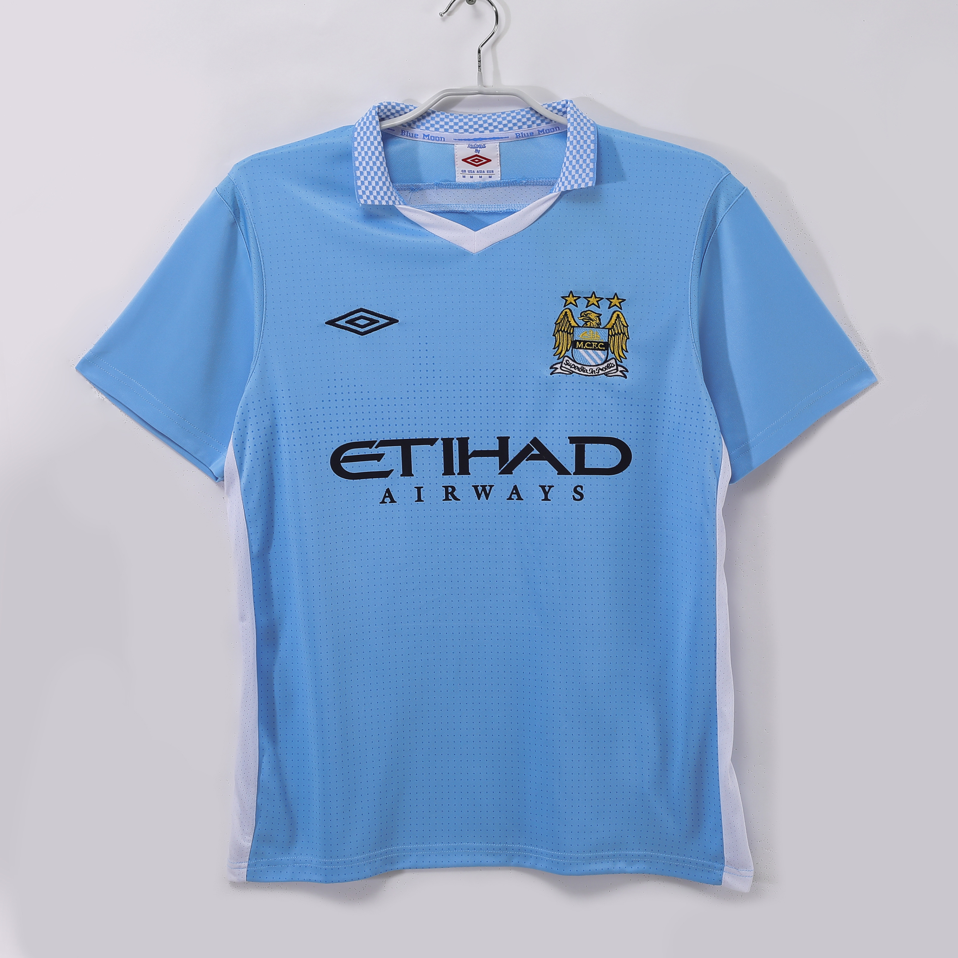 Camiseta de fútbol Manchester City 2011/12 LOCAL MANGA CORTA VERSION FAN